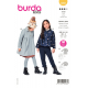 Střih Burda 9268, návod k šití: dětský vlněný kabát