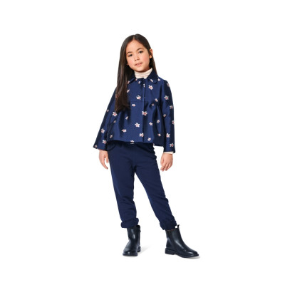 Střih Burda 9268, návod k šití: dětský vlněný kabát