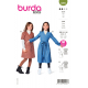 Střih Burda 9269, návod k šití: dětské zavinovací šaty