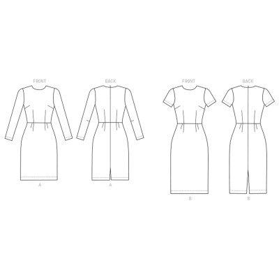 Střih Butterick 6849 pouzdrové šaty