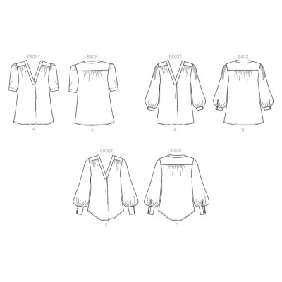 Střih Butterick 6855 halenka