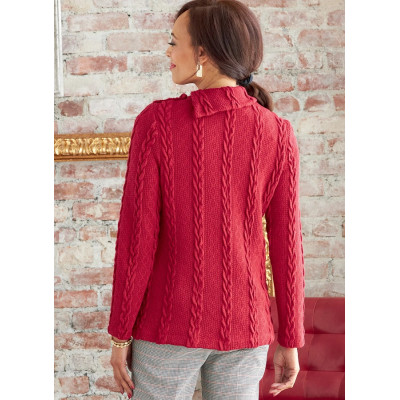 Střih Butterick 6857 mikina s rolákem, rolák, svetr