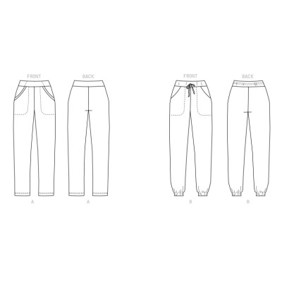 Střih Butterick 6865 kalhoty s gumou v pase