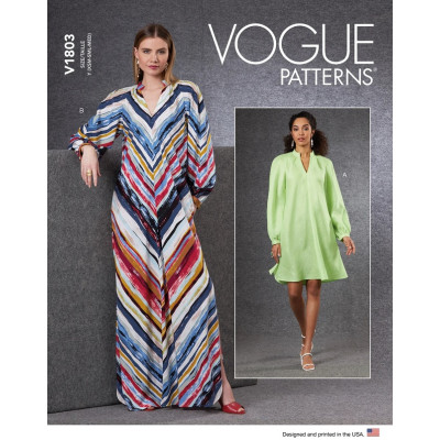 Střih Vogue 1803 halenkové šaty