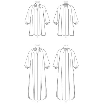 Střih Vogue 1803 halenkové šaty