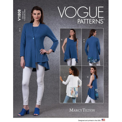 Střih Vogue 1808 kardigan a volná tunika, Marcy Tilton