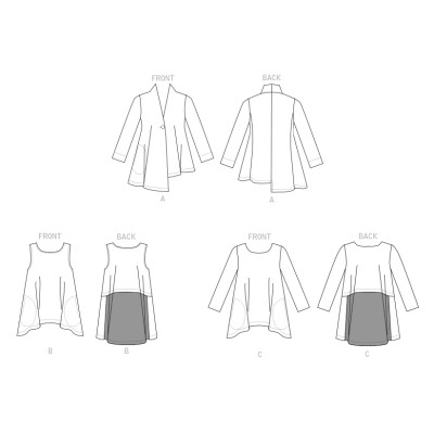 Střih Vogue 1808 kardigan a volná tunika, Marcy Tilton