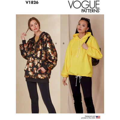 Střih Vogue 1826 oversized mikina s kapucí