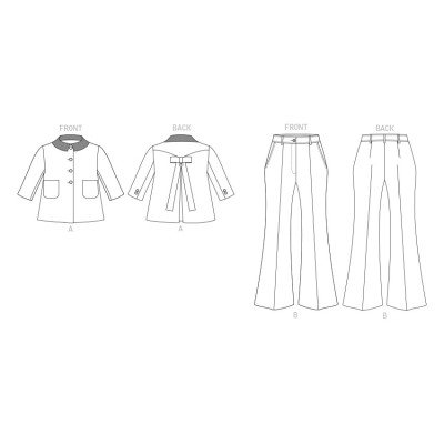 Střih Vogue 1831 krátké sako, zvonové kalhoty