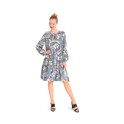 Střih Burda 6002, návod k šití: halenkové šaty, halenka