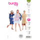 Střih Burda 6007, návod k šití: vzdušné šaty s gumičkou pod prsy