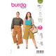 Střih Burda 6017, návod k šití: kalhoty s gumou a zavazováním v pase, lněné kalhoty