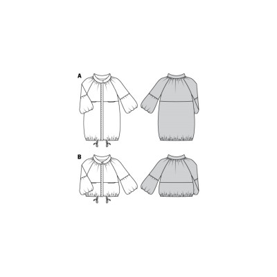 Střih Burda 6022, návod k šití: parka, balonový kabát