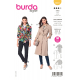 Střih Burda 6031, návod k šití: kabát, sako s páskem