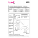 Střih Burda 6033, návod k šití: šaty s knoflíky a řasením, halenka