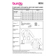 Střih Burda 6034, návod k šití: sako, kabát se zapínáním na patenty