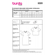 Střih Burda 6039, návod k šití: rovné šaty se skladem na zádech, halenka