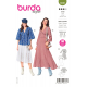 Střih Burda 6040, návod k šití: maxi šaty, tunika