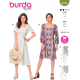 Střih Burda 6014, návod k šití: tunikové šaty s páskem, tunika, lněné šaty