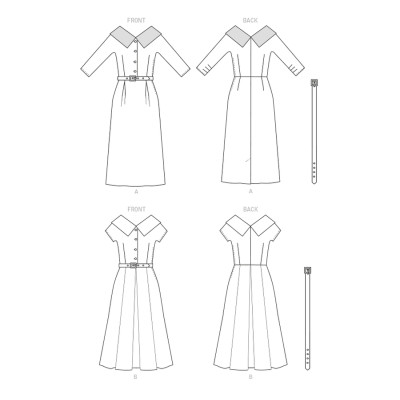 Střih Butterick 6870 Vintage šaty, 50. léta