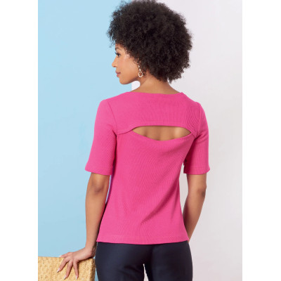 Střih Butterick 6874 tričko s kulatým výstřihem (4 varianty)