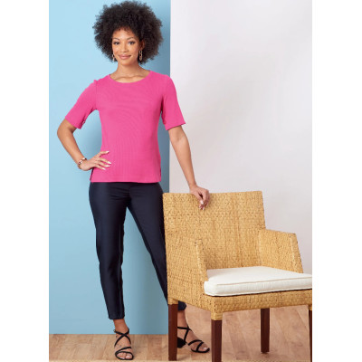 Střih Butterick 6874 tričko s kulatým výstřihem (4 varianty)