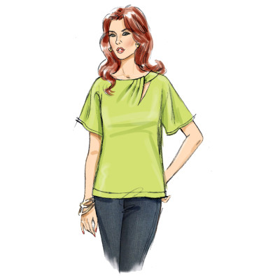 Střih Butterick 6875 halenka s průstřihem