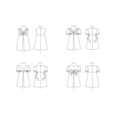 Střih Butterick 6886 dívčí áčkové šaty