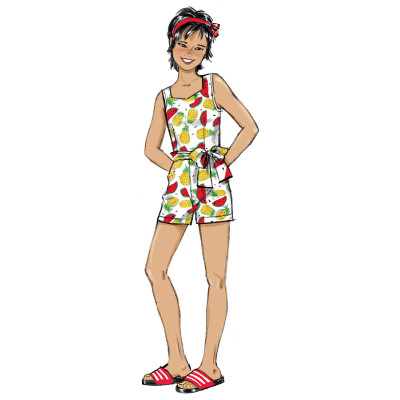 Střih Butterick 6888 dívčí šaty s kolovou sukní, overal