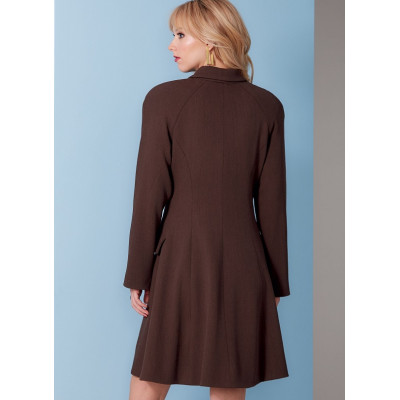 Střih Vogue 1836 áčkový kabát s raglánovými rukávy