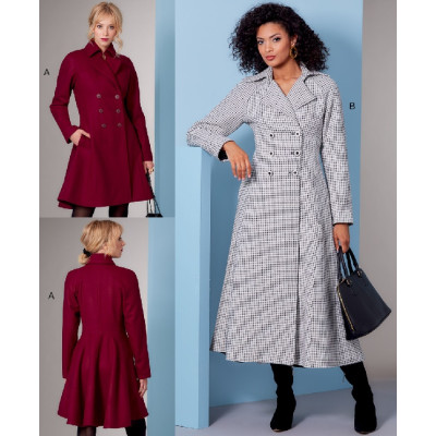 Střih Vogue 1837 dvouřadý kabát s raglánovými rukávy