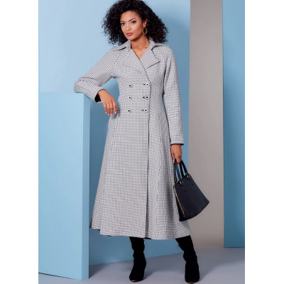 Střih Vogue 1837 dvouřadý kabát s raglánovými rukávy