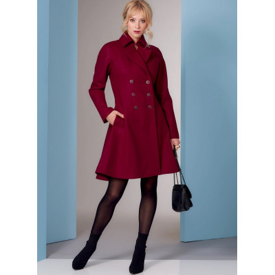 Střih Vogue 1837 dvouřadý kabát s raglánovými rukávy