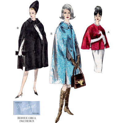 Střih Vogue 1838 Vintage kabát, plášť z roku 1963