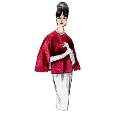 Střih Vogue 1838 Vintage kabát, plášť z roku 1963