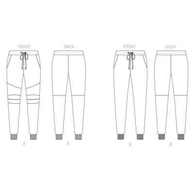 Střih Vogue 1854 pánské kalhoty v jogger stylu, tepláky