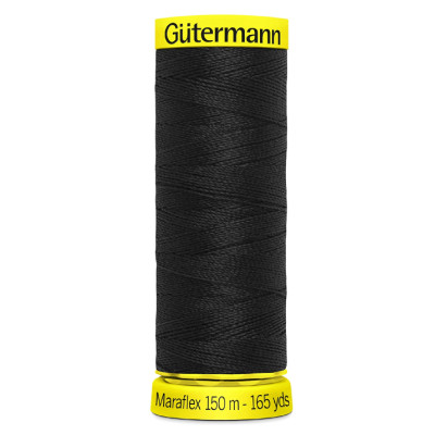 Elastická nit Gütermann Maraflex 150 m 000 černá
