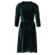 Střih Burda 5943, návod k šití: zavinovací šaty s gumou v pase, sametové šaty