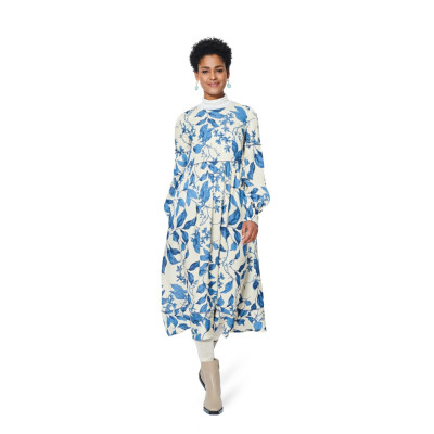 Střih Burda 5948, návod k šití: empírové šaty, midi šaty