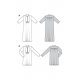 Střih Burda 5959, návod k šití: volné šaty, flanelové šaty, midi šaty
