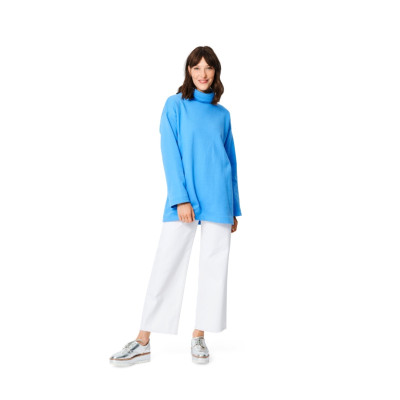 Střih Burda 5963, návod k šití: volná mikina s rolákovým límcem, fleecová mikina, rolák