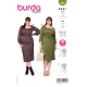 Střih Burda 5966, návod k šití: pouzdrové šaty, áčkové šaty