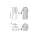 Střih Burda 5984, návod k šití: dvouřadý kabát s páskem, trenčkot, dvouřadé sako