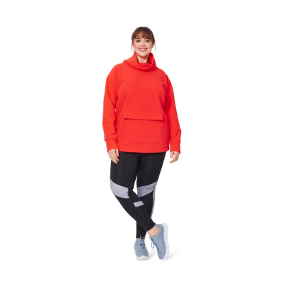 Střih Burda 5988, návod k šití: dlouhá mikina, mikina s rolákem