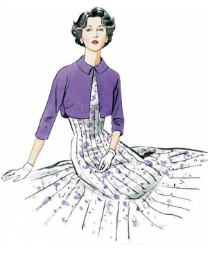 Střih Vogue 8999 Vintage šaty a kabátek z roku 1954