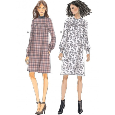 Střih Vogue 9198 volné šaty, halenkové šaty