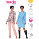 Střih Burda 5947, návod k šití: šaty se šálovým límcem, halenka