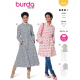 Střih Burda 5949, návod k šití: áčkový kabát s páskem