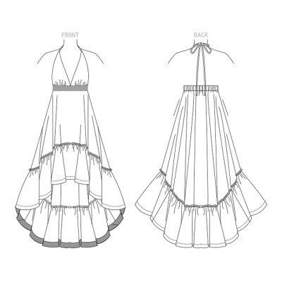 Střih Vogue 1881 empírové šaty za krk, Júlio César