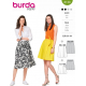 Střih Burda 6130, návod na šití: zavinovací sukně